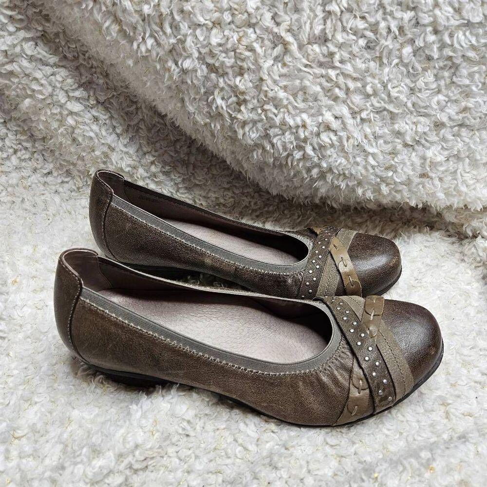 Abeo Bio Nellie Low Heel Metalic Leather Shoes‎ sz 9.5